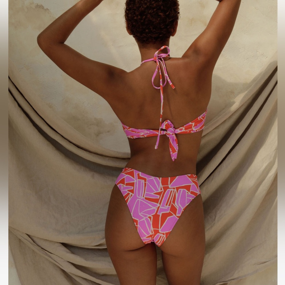 Stone Fox Swim Bikini in Curaçao - Zola Bottoms and Maxine Halter Top